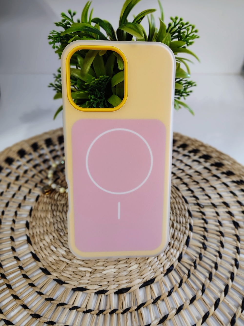 Yellow & Pink Magnetic MagSafe Case Style IPhone 16 Pro Max Case